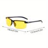 Yellow Night Vision Driving Glasses PC Ultralight Driver Mirror Women Men Night Vision Car Driving Glasses Outdoor Fashion Ornament Jewelry