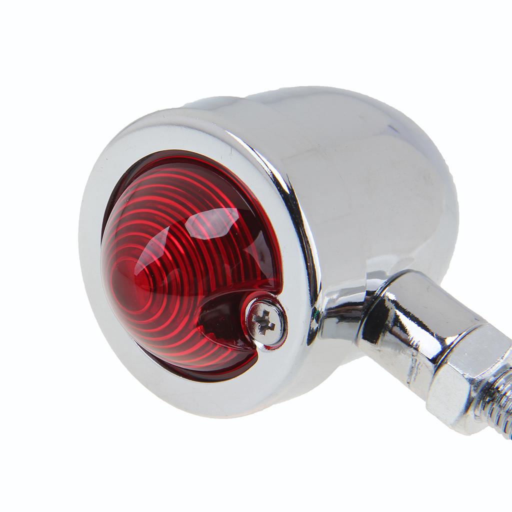 Motorcycle Turn Signals Indicator Lights Amber Blinker 12V Signal Lamp Silver Universal Fit for Most Motorcycles