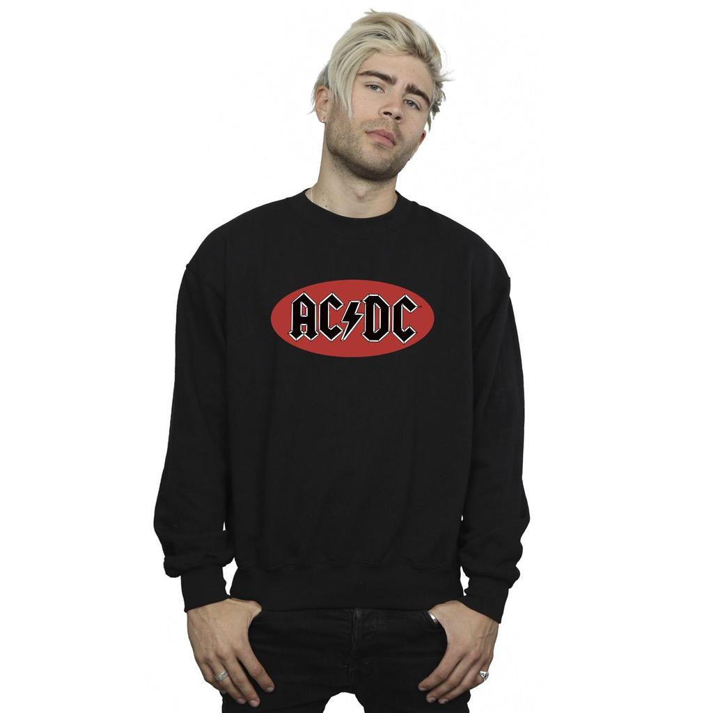 ACDC Mens Red Circle Logo Sweatshirt