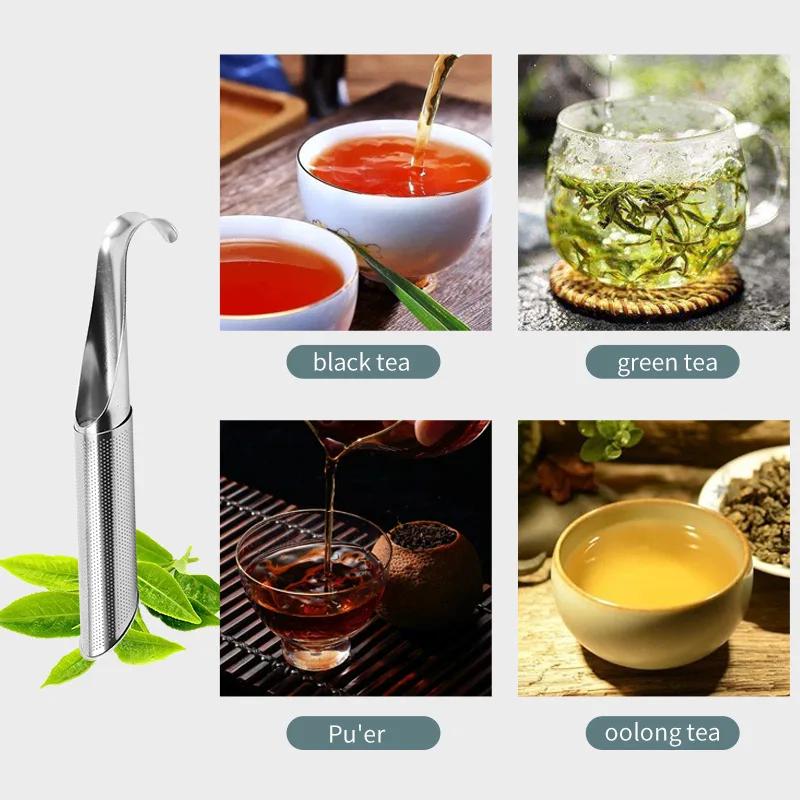 Home Long Tea Infuser Maker Mate Teaspoon Household Design Metal Filter Steel Bar. Pipe Stainless Brewer Accessories Sieve