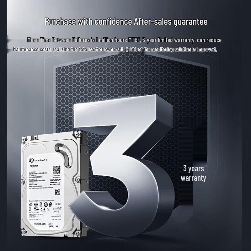 Hikvision Seagate 6TB Surveillance Hard Drive CN plug (adapter included)