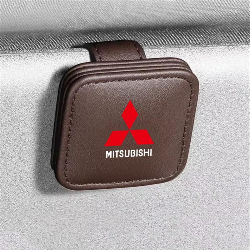 Car glasses clip, glasses holder, card storage clip for Mitsubishi Pajero Sport Eclipse Cross L200 Colt Delica Ralliart Triton