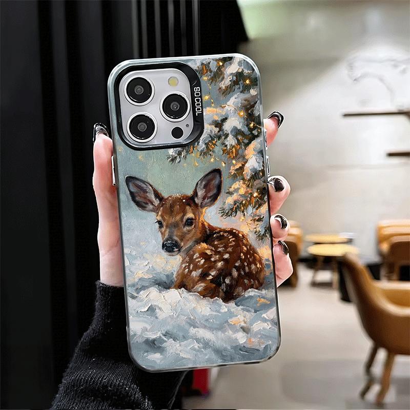 Мягкий чехол для телефона с изображением оленя сика для iPhone 15 16 17 Pro Max 17Air 16E 14 Plus 13 12 Mini, противоударная задняя крышка