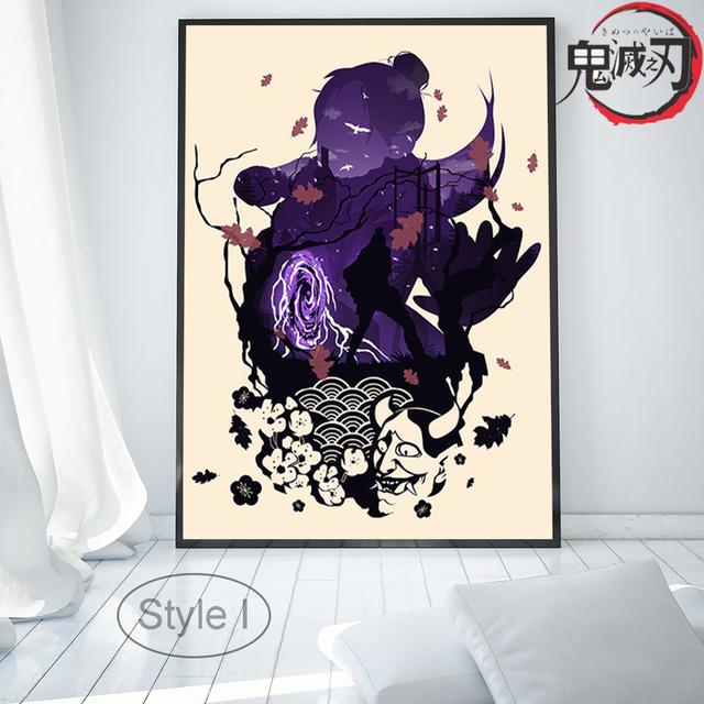 Аниме Demon Slayer плакат настенная живопись на холсте Tanjirou Inosuke Zenitsu печать картина домашняя спальня Декор в гостиную Cuadros
