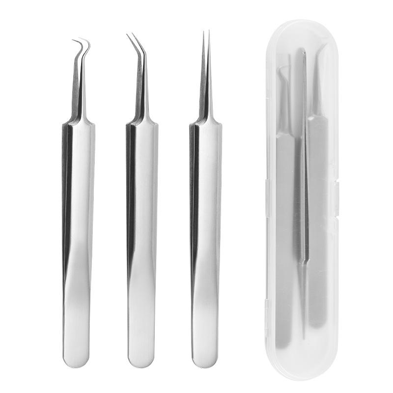 Инструмент для удаления прыщей из нержавеющей стали - экстрактор угрей и зажим для иглы