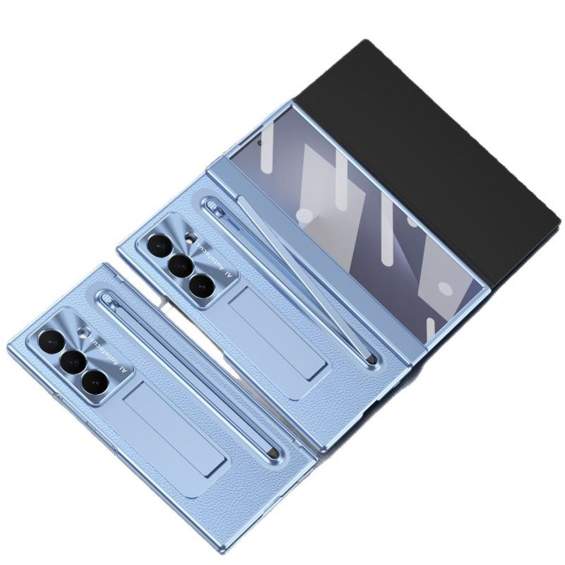 Tri-Fold Flip Case With Stylus Slot Kickstand Galaxy Z Fold8 Fold7 Full Body Protection PC Shell
