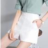 Women's Wide-Leg High-Waist A-Line Shorts - Spring/Summer, Loose Fit, Black/White, All-Match Style