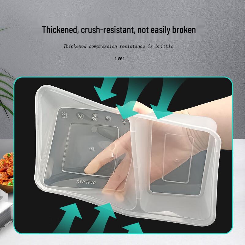 Disposable 2-Compartment Meal Box
