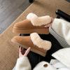 Internal and External Wool Integrated Low-top Warm Snow Boots Women's Winter Piled and Thickened 2025 Winter Fluffy Shoes Are a Must In Winter