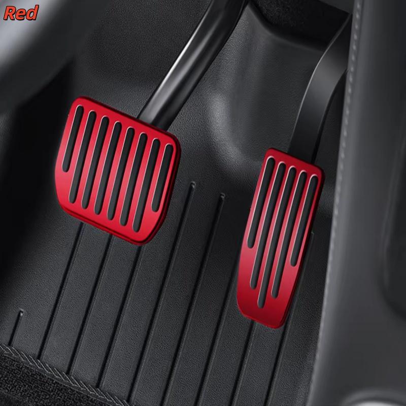 For Tesla Model Y Juniper 2025 Upgrade Foot Pedal Pads Non-slip Accelerator Brake Rest Performance Aluminum Mats Accessories