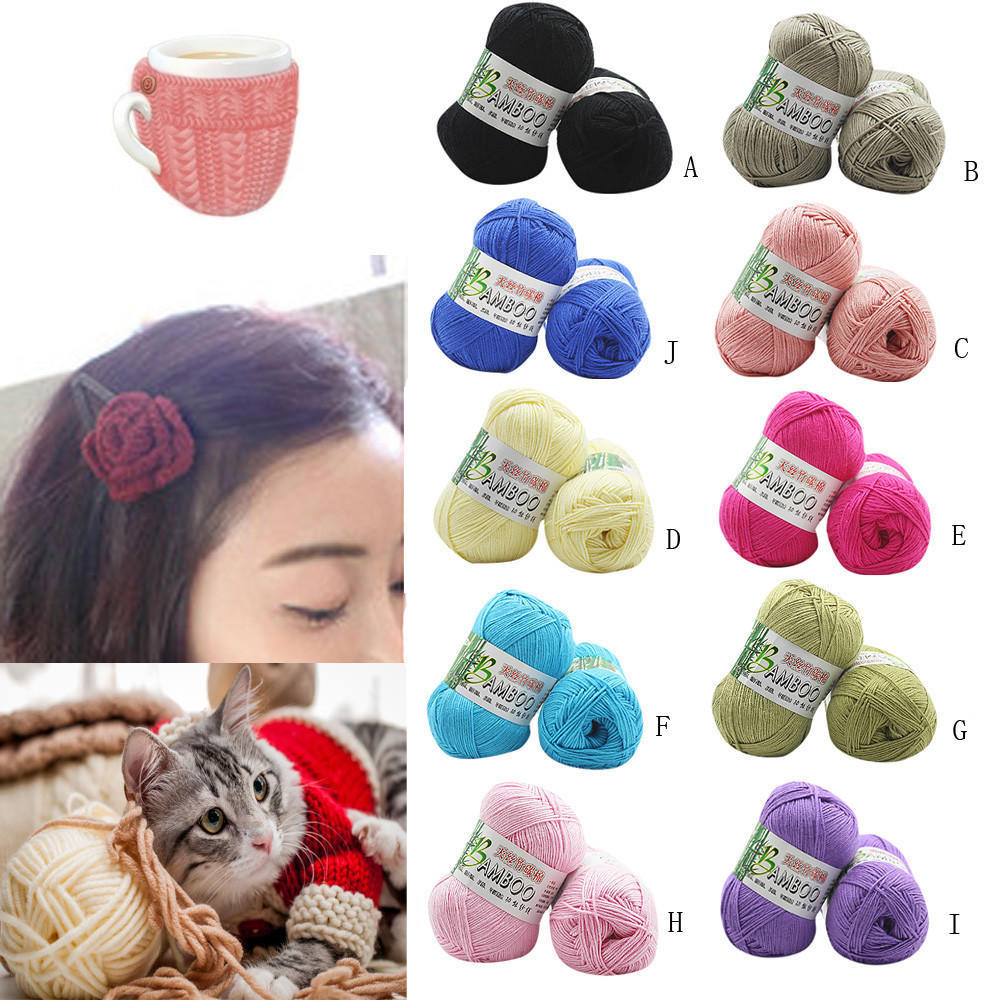 Новая хлопковая теплая мягкая натуральная шерстяная пряжа для вязания крючком 50 г