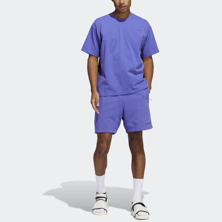 adidas Оригинальные спортивные шорты Trefoil X Pharrell Williams Co-Branded, однотонные, с эластичной талией, мужские плавки, фиолетовые, HF9922