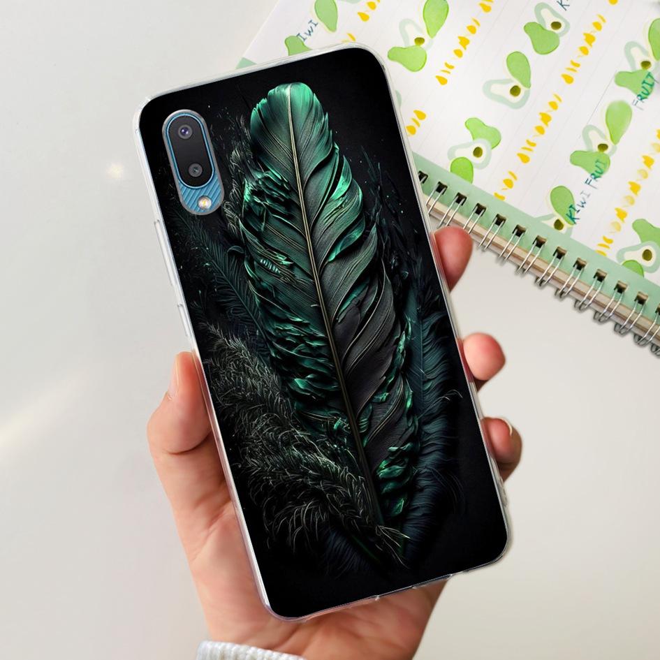 For Samsung Galaxy A02 Case M02 Phone Cover Fashion Flower Clear Silicone Soft Funda on Samsung A02 GalaxyA02 SM-A022F Protector