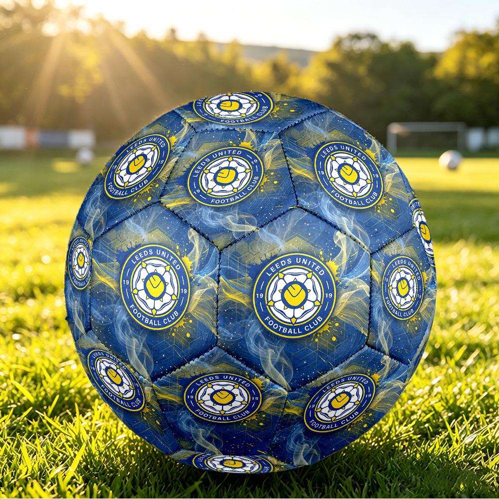 Футбольный мяч Leeds United, размер 5, с принтом, противоскользящий, для взрослых, футбольный сувенир для фанатов футбола