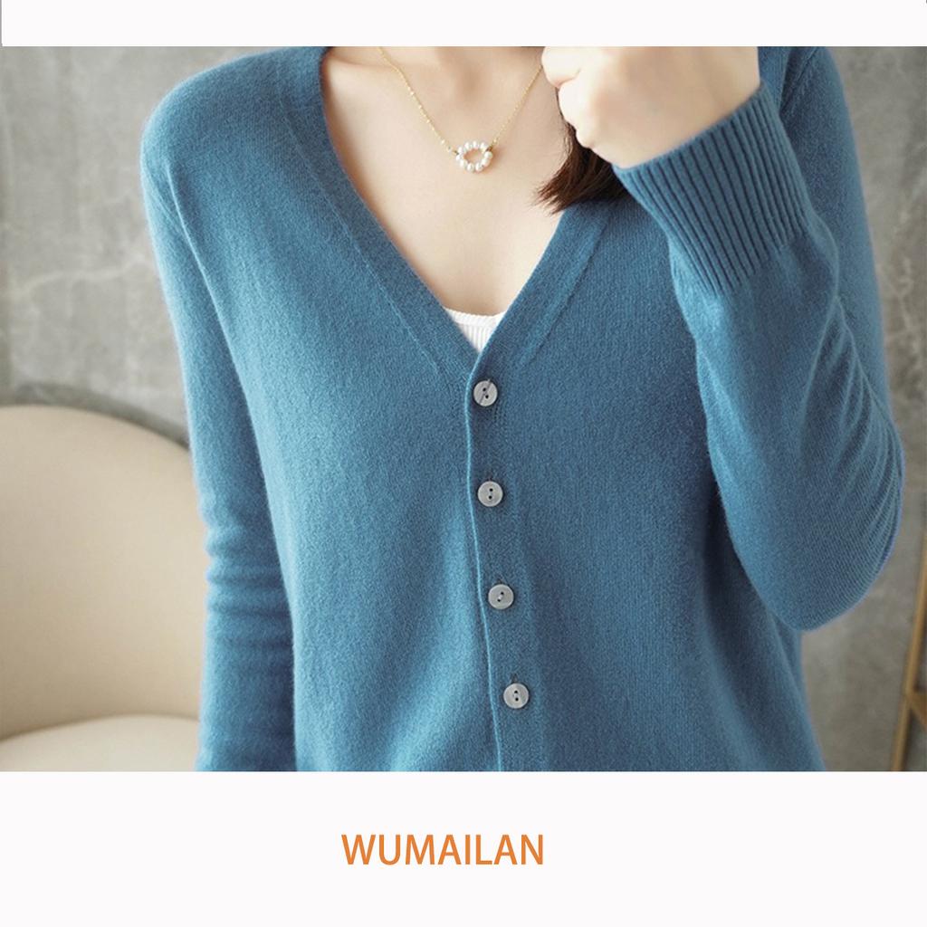 Женский трикотаж с V-образным вырезом, однобортный, на пуговицах, пуловеры, свитера женские, осень-весна, с длинным рукавом, короткие, маленькие, свежие, верхняя одежда, трикотажные кардиганы, топы