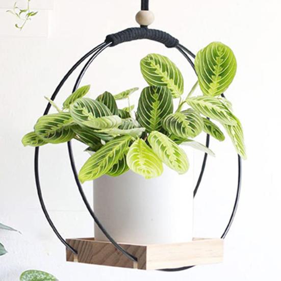 Вешалка для растений с гладкими краями, декоративная широко используемая привлекательная подвесная подставка для растений, стеллаж для хранения цветочного горшка, бытовые принадлежности