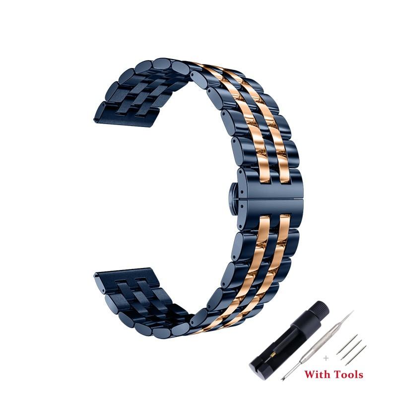 20mm 22mm Stainless Steel Watchband Metal Folding Watch Buckle Watch Band Strap Bracelet Watch Accessories with Tool