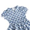 Fashion Children's Short-sleeved Polka Dot Dress With Baby Collar