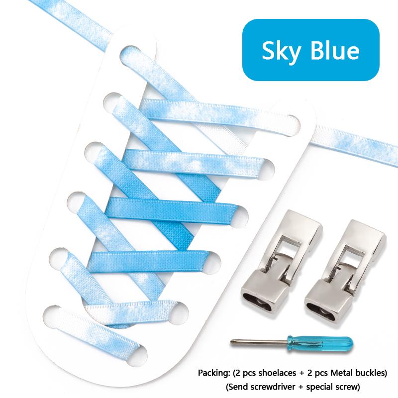 Красочные эластичные крестообразные шнурки без завязок кроссовки 8 мм шириной плоские без завязывания шнурки детские взрослые радужные резиновые шнурки