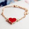 Браслет для девочек, женская цепочка, подвеска в корейском стиле, сердце, любовь, подарки для рук, ювелирные изделия, модные браслеты, аксессуары