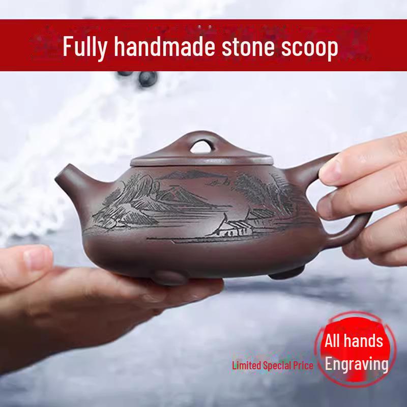 Набор чайников ручной работы из фиолетовой глины Исин – Чайный сервиз в стиле кунг-фу с различными формами чайников (Сертификат включен)