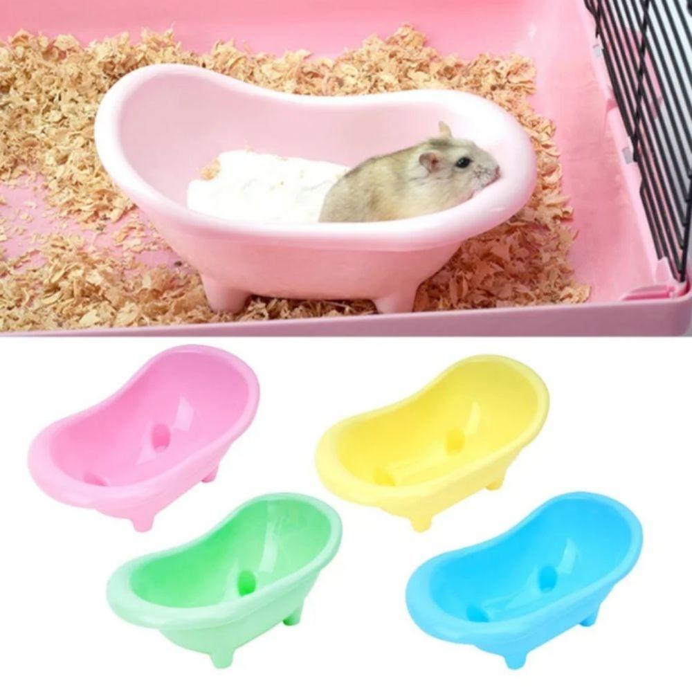Mini Guinea Bathroom Solid Color Hamster Bathing Sand Room Hamster Bathtub  Playing