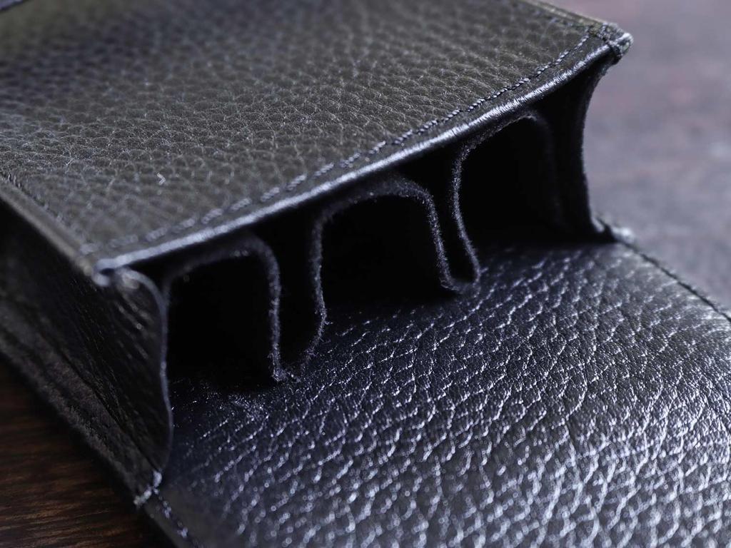 WANCHER Terasaki Leather Pen Fountain Pen Java Leather Pen Case Fountain Case, Black, Case, Products, [WANCHER Pen]