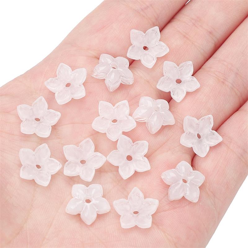10 шт./пакет пятилепестковый цветок сакуры бусины DIY браслет ожерелье серьги ювелирные аксессуары