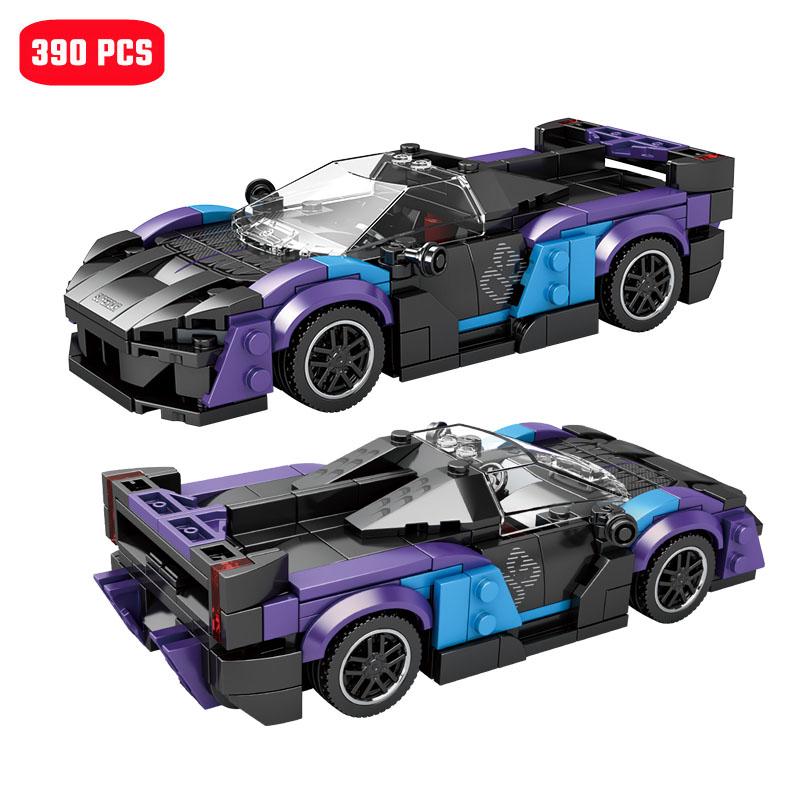 390 шт., городская гоночная машина, сборка, строительные блоки, MOC, известная техническая модель спортивного автомобиля, кирпичные игрушки для мальчиков, подарки для детей