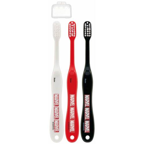 Skater Toothbrush for Elementary School Students 6-12 Years Soft 3 Pieces MARVEL Logo Marvel 15.5cm TB6ST