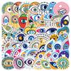 10/25/50 шт. Разноцветные наклейки с граффити и злыми глазами для DIY чемодана, бутылки для воды, телефона, ноутбука, гитары, автомобиля, мотоцикла, скейтборда