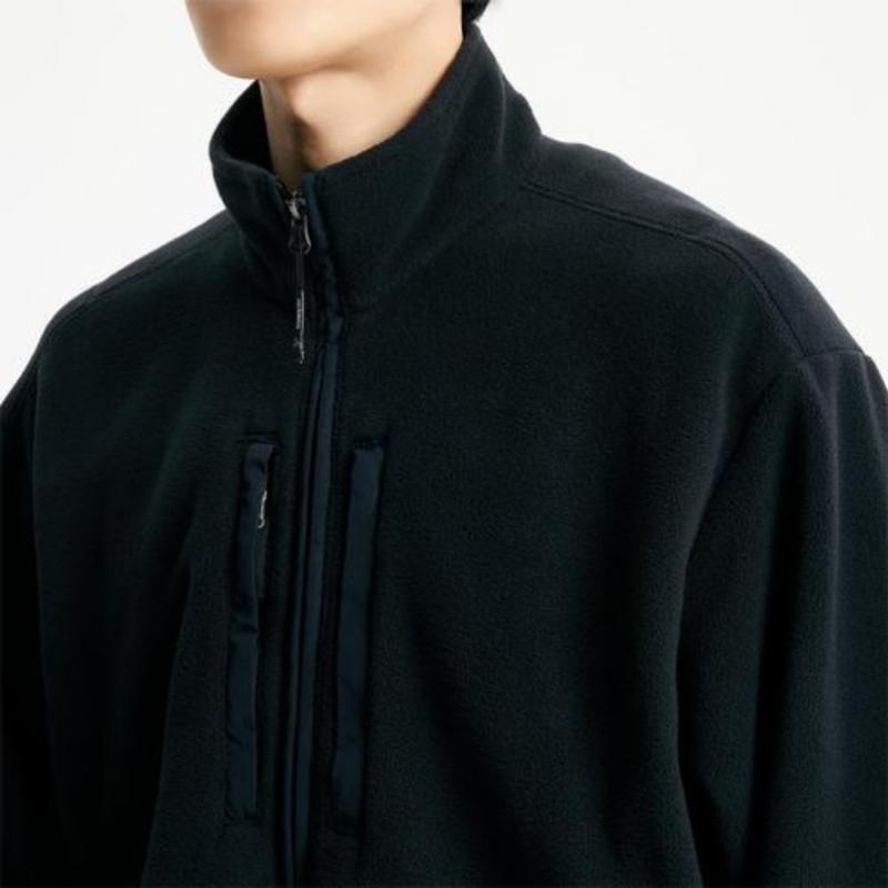 New Balance Полуклуб Uni короткий шерстяной флисовый комбинезон из нержавеющей стали на молнии Nbmdd42913 19