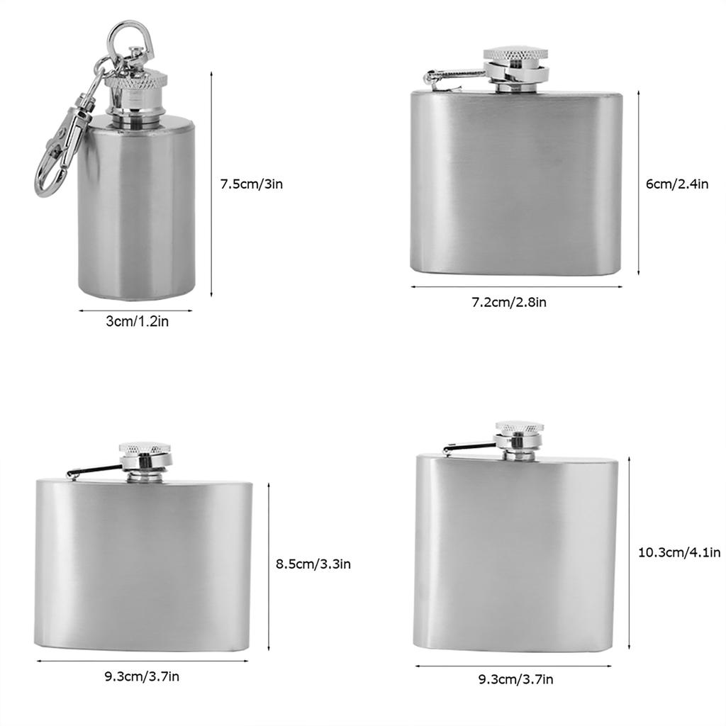 Портативная фляжка для вина и виски из нержавеющей стали, элегантный контейнер для бутылок алкоголя с воронкой, фляжка для алкоголя из нержавеющей стали, фляжка для вина