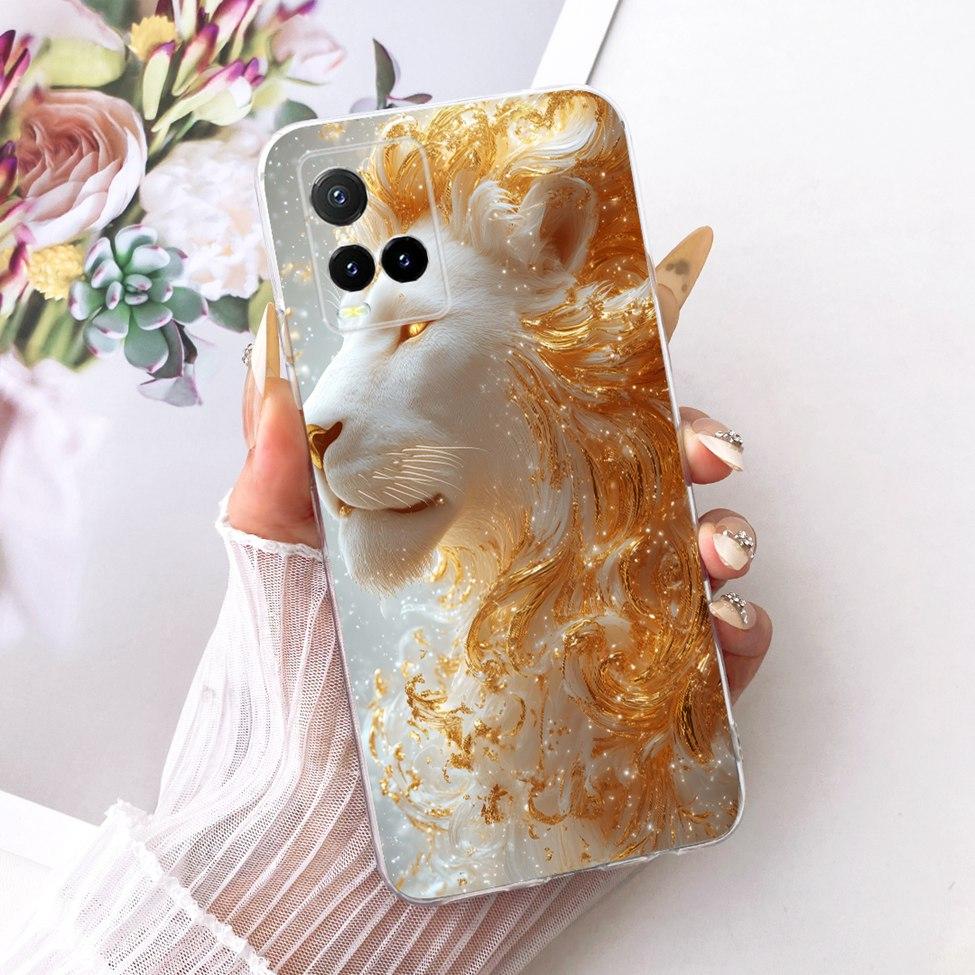 Transparent Cover For Vivo Y33S V2109 Case Cute Fashion Butterfly Funny Painted Casing For Vivo Y21S V2110