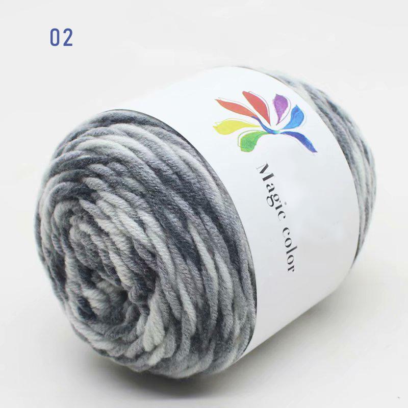 50 г/моток Взрослый шарф Разноцветное секционное крашение 8 нитей Хлопковая пряжа Пряжа Сделай сам Ручное вязание