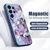 Магнитный Чехол Для Magsafe Для Samsung Galaxy S26 Ultra S25 Edge S24 Plus S23 FE S22 A17 A54 A55 A56 A57 5G Чехол С Узором Из Красочных Цветов