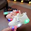 Детская сетчатая обувь со светодиодной подсветкой для мальчиков и девочек, нескользящая мягкая подошва, дышащая, повседневная, модная, спортивная