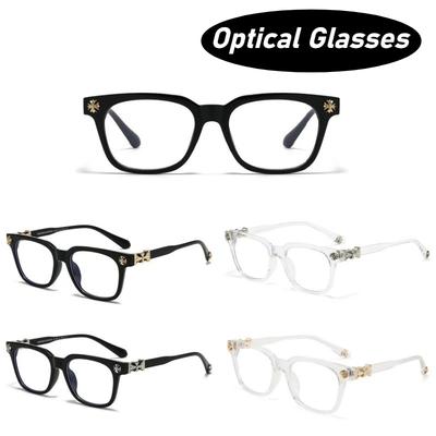 Мужские Женские Модные Новые Ретро Оптические Очки с Полной Оправой Нейтральные Персонализированные Очки с Большой Оправой HD Защита от Синего Света Оптические Очки