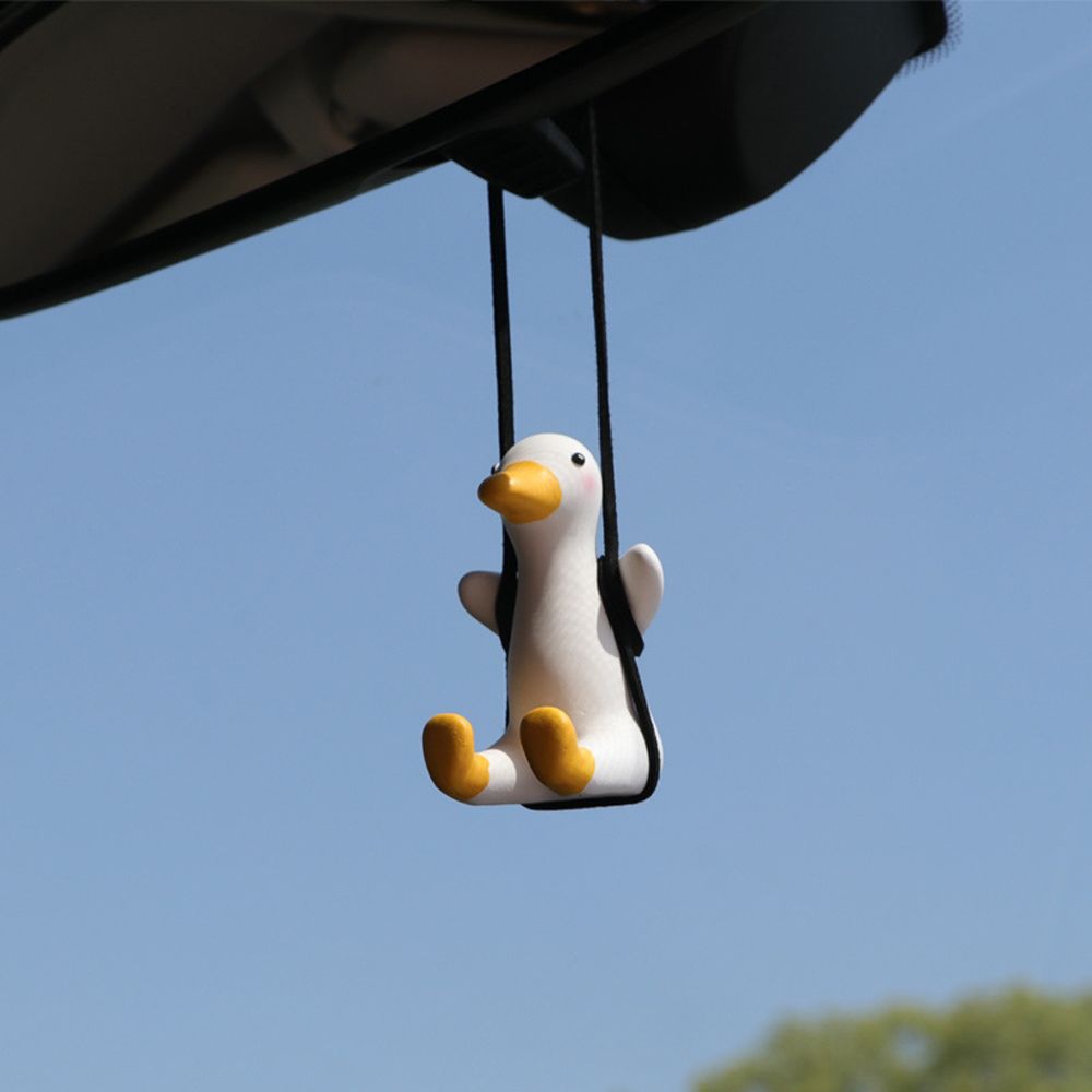 Car Interior Pendant Hanging Ornament Little Duck Swing Hanging Pendant Car Rearview Pendant