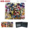 One Piece Anime Wallet Full Color Print Bi-fold Card Holder Student Anime Leather Purse