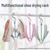 Креативная ветрозащитная балконная сушилка для обуви с двойными крючками - Многофункциональное решение для подвесной сушки