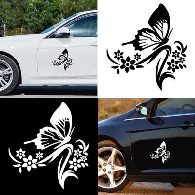 Светоотражающие цветы бабочка автомобиль Стайлинг декоративные наклейки авто наклейки декор