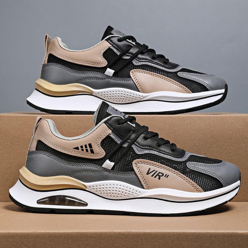 Autumn Men's Shoes Summer Breathable Mesh 2025 New Sports Running Casual Height Increase Summer Dad Trendy Shoes