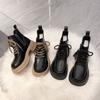Мартинсы на толстой подошве, увеличивающие рост, в британском стиле, женские, 2025 осень и зима, новые, маленькие универсальные короткие ботинки, рыцарские ботинки, инс тренд