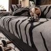 Zebra Plush Sofa Cushion Autumn And Winter  New Thickened Four-Season Universal Seat Cushion Non-Slip Cover Cover Cloth Towel