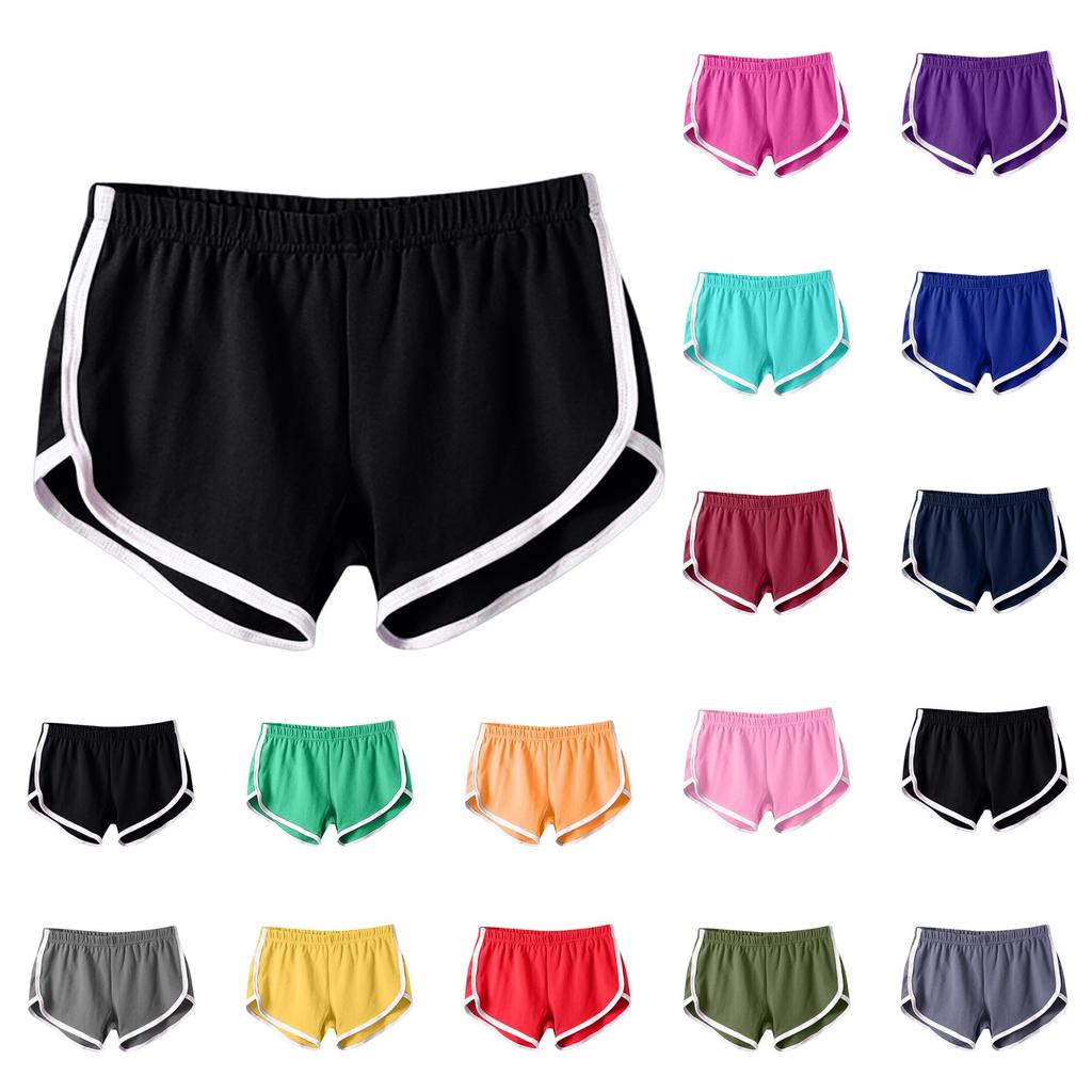 Women Casual Solid Summer Sports Shorts Workout Yoga Shorts Active Shorts