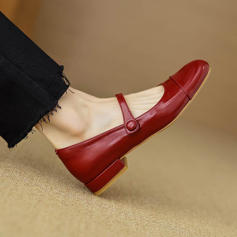 Krazing Pot Летняя обувь на низком каблуке из коровьей кожи с круглым носком, женские туфли Мэри Джейн с пряжкой и ремешком