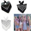 Fringed Rhinestones Bandanas Hiphop Neck Scarf Western Cowgirl Costume Headscarf Women Music Festival Headwrap Dress Up