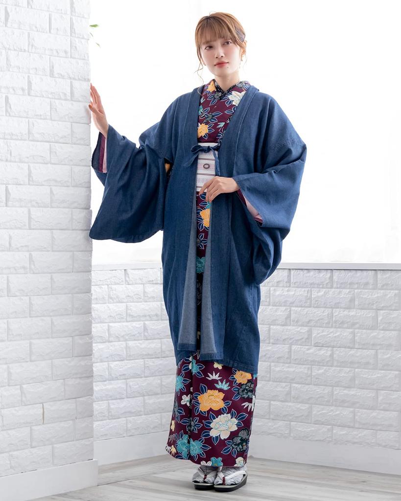 Washable Single Clothes Plain Denim Denim Cover Single Item [KYOETSU] Women's (F(L), Indigo)