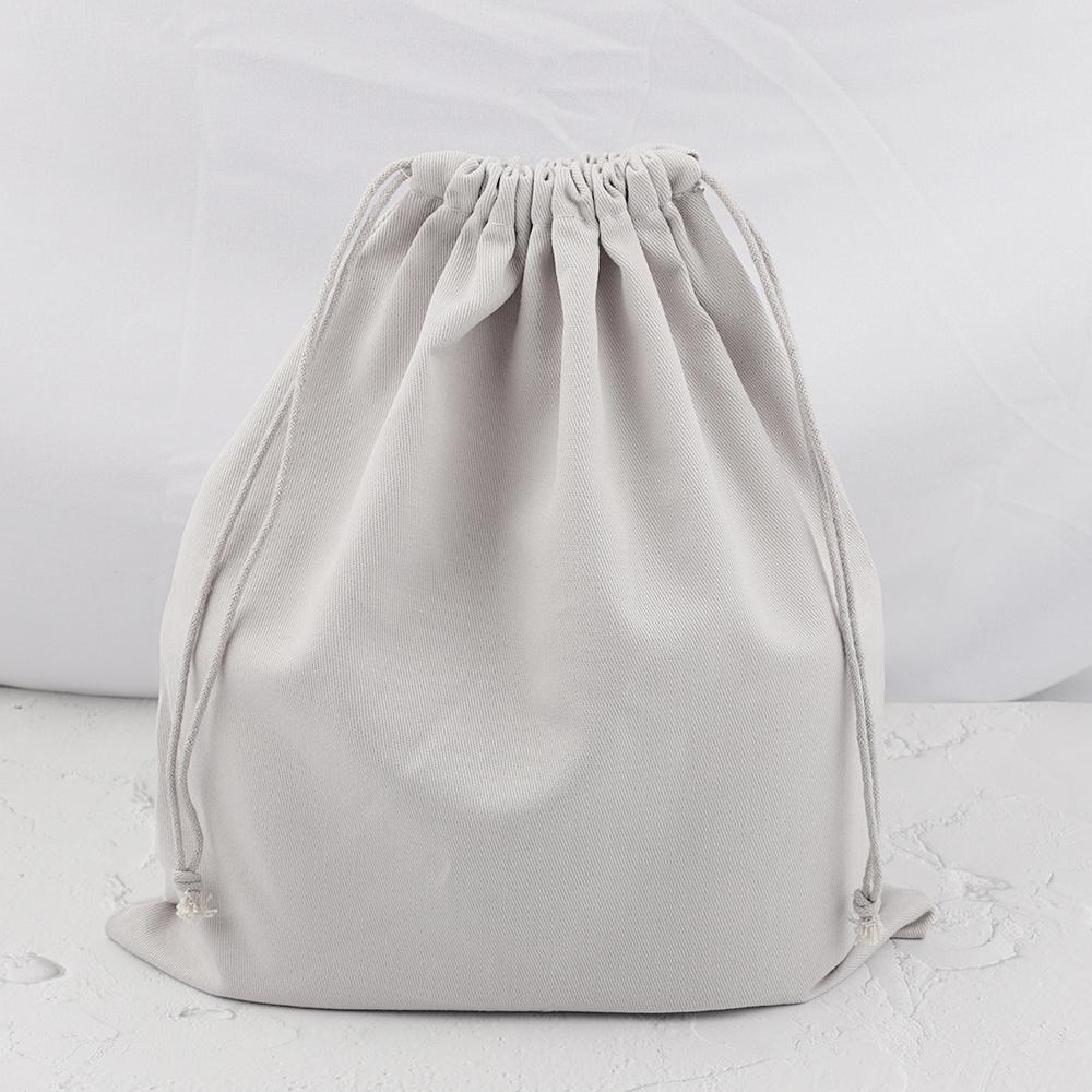 Cotton Canvas Inner Bags Drawstring Pouch Pink Gray Black Beige Color Gift Packaging Bag Storage Bag for For Handbag Accessories